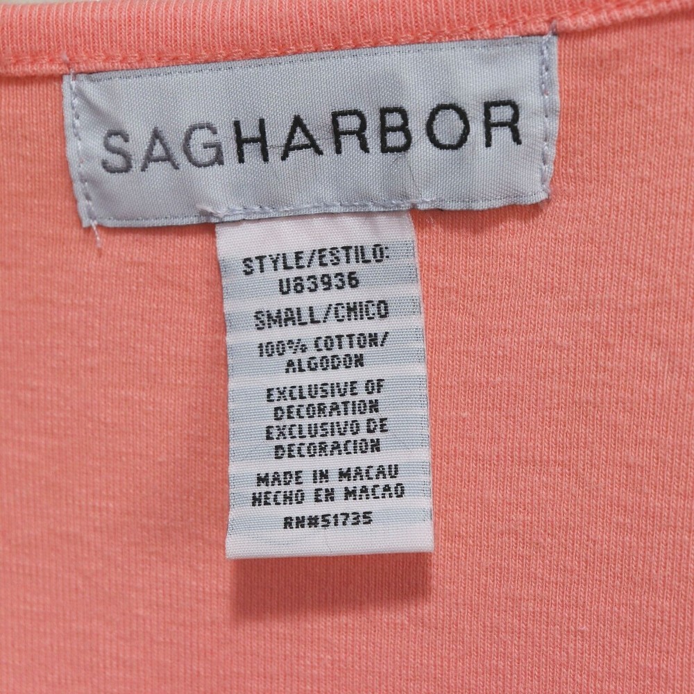 Sag Harbor Women's Embellished Tank Top S Small Pink Beads Sequins Embroidered - Picture 8 of 8